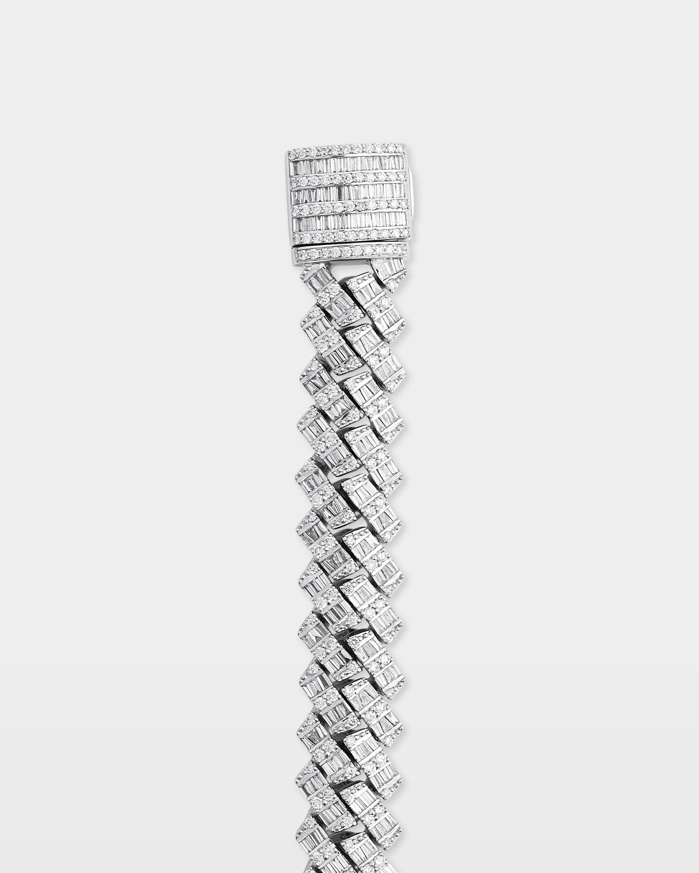 Diamond Baguette Cuban Link Bracelet