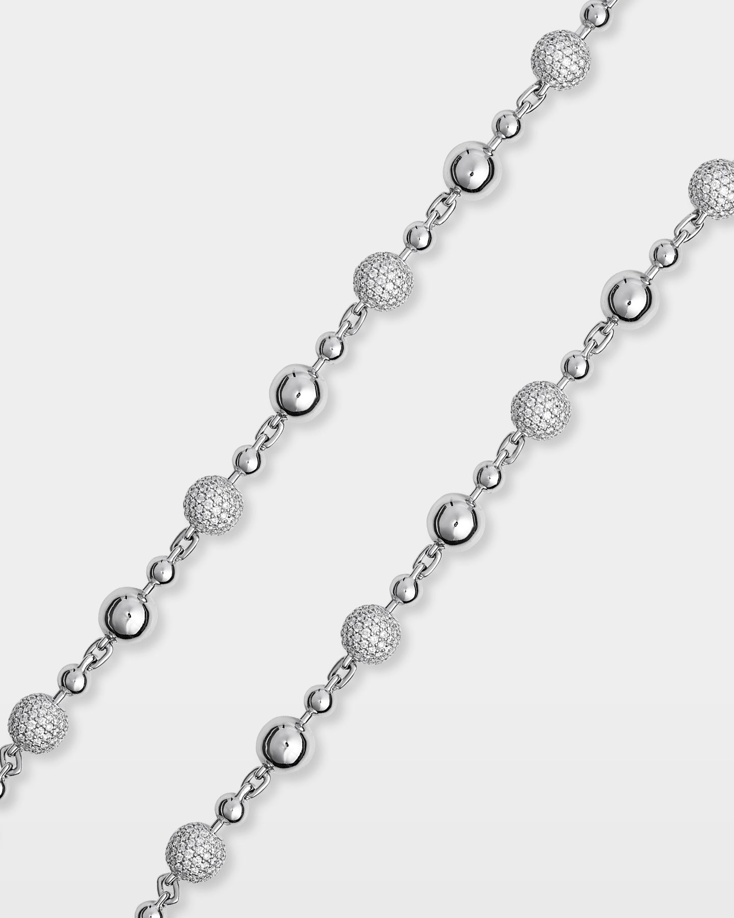Pavé Bead & Ball Diamond Link Chain