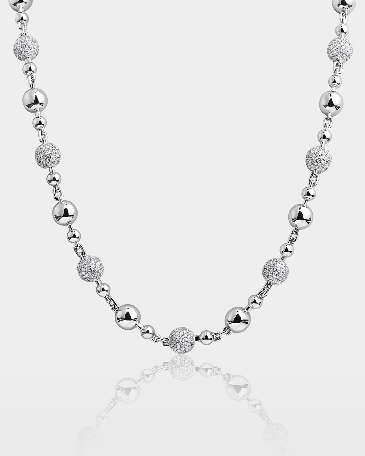 Pavé Bead & Ball Diamond Link Chain