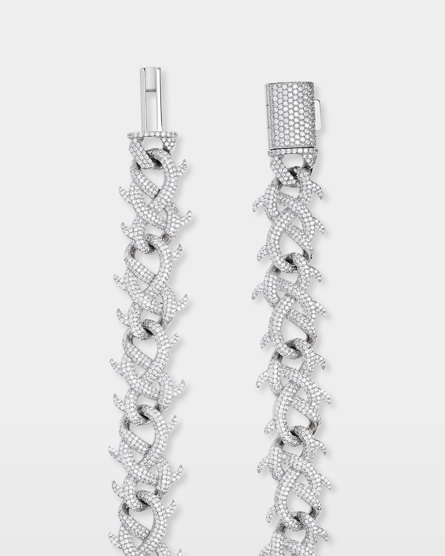 Spiked Diamond Cuban Link Chain