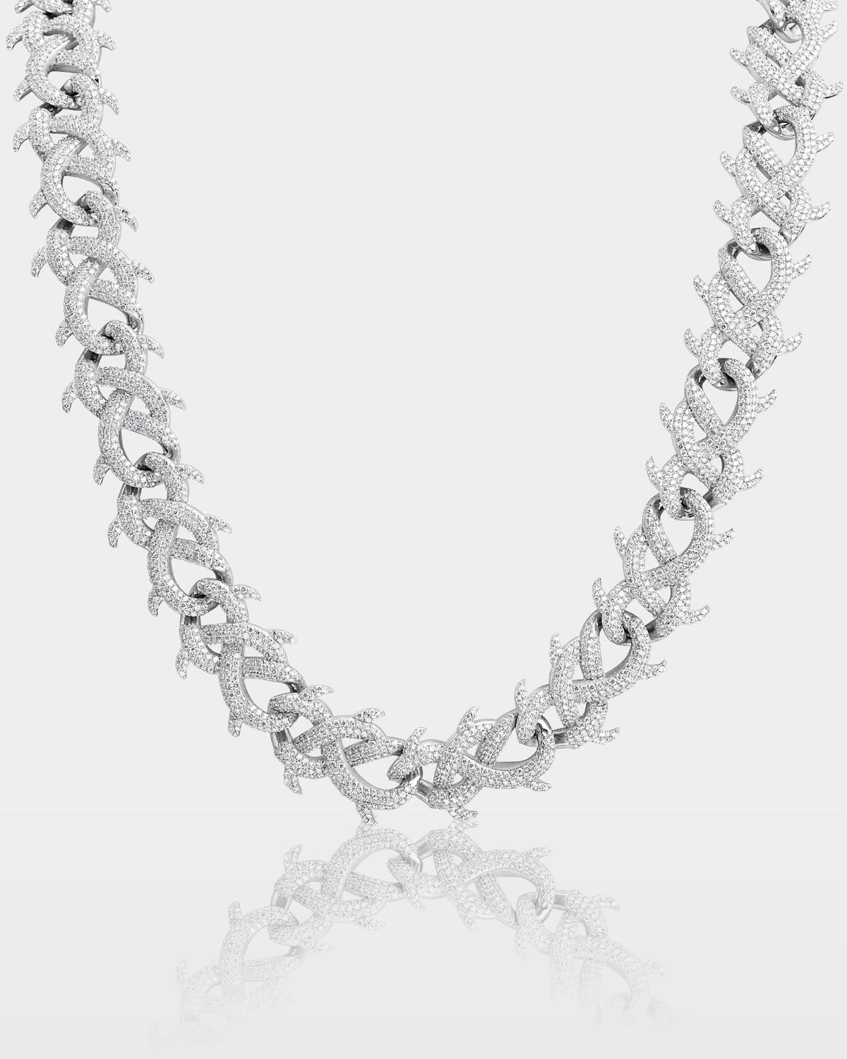 Spiked Diamond Cuban Link Chain