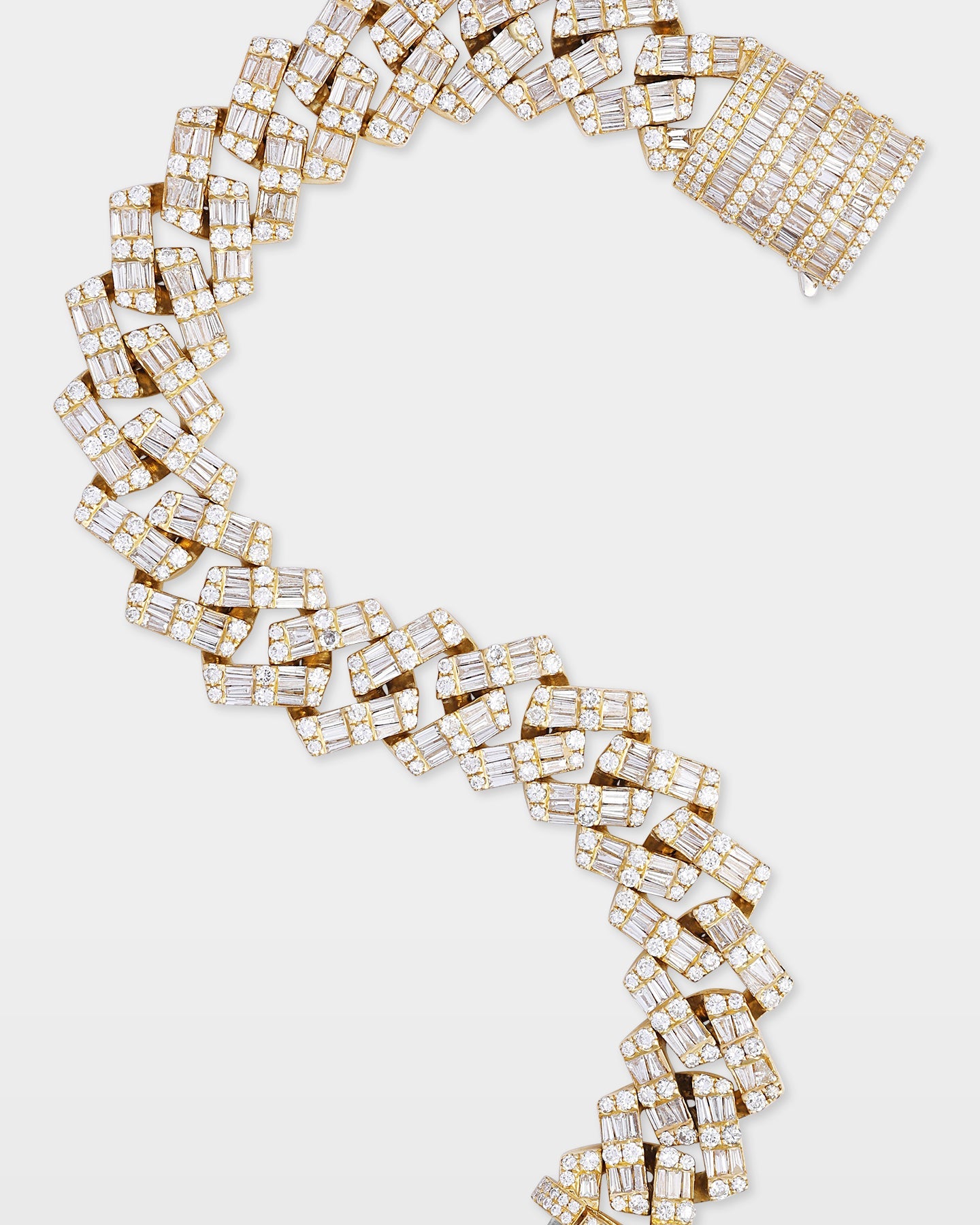Diamond Baguette Cuban Link Bracelet
