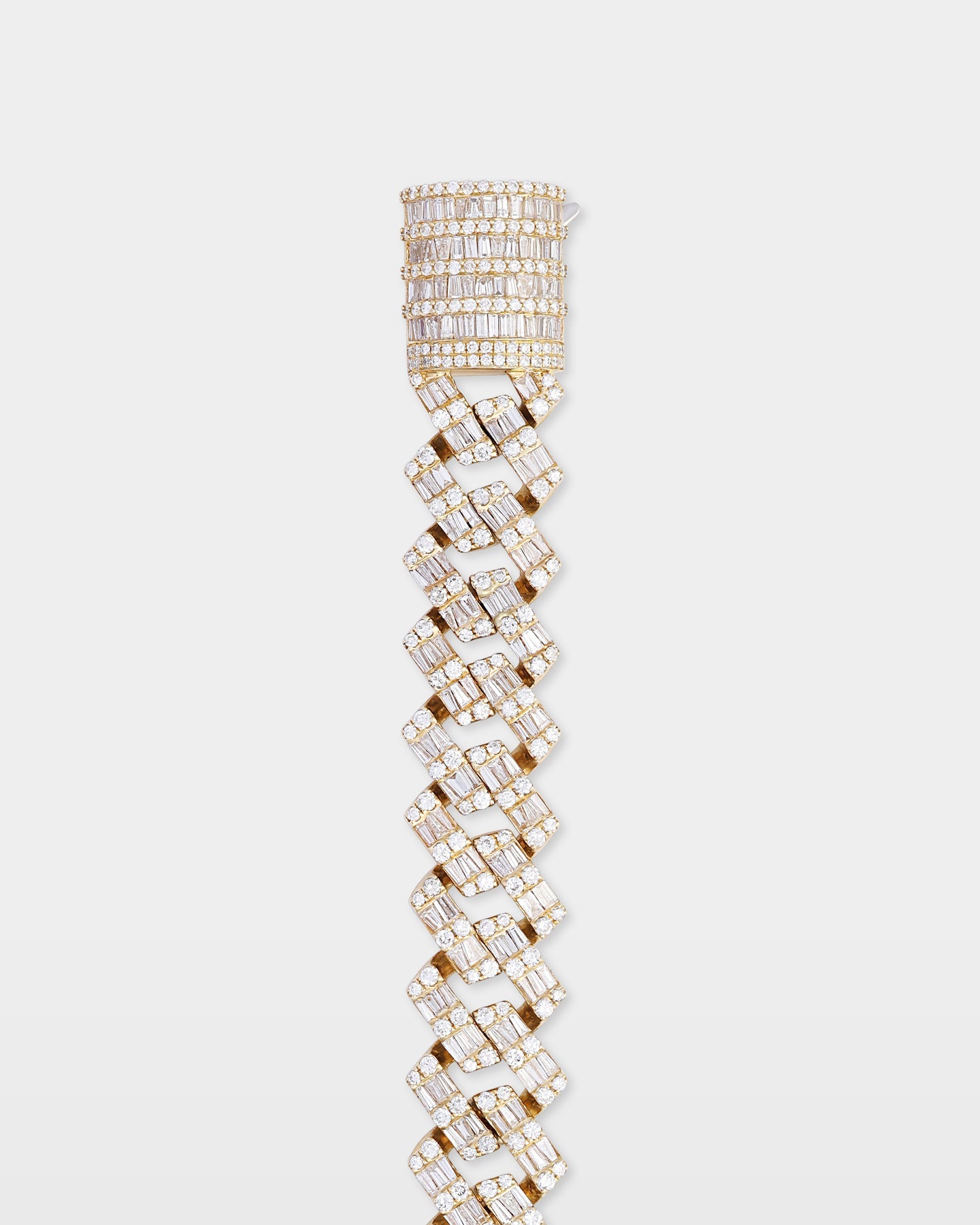 Diamond Baguette Cuban Link Bracelet