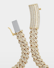 Gold Diamond Cuban Link Chain
