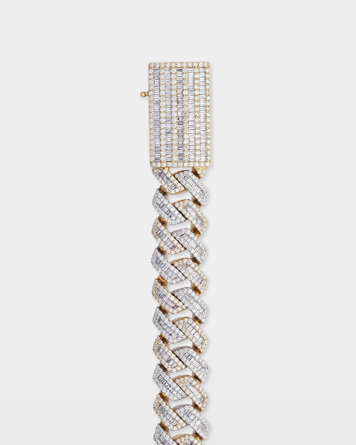 Two-Tone Miami Cuban Link Diamond Bracelet
