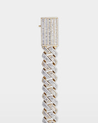 Two-Tone Miami Cuban Link Diamond Bracelet