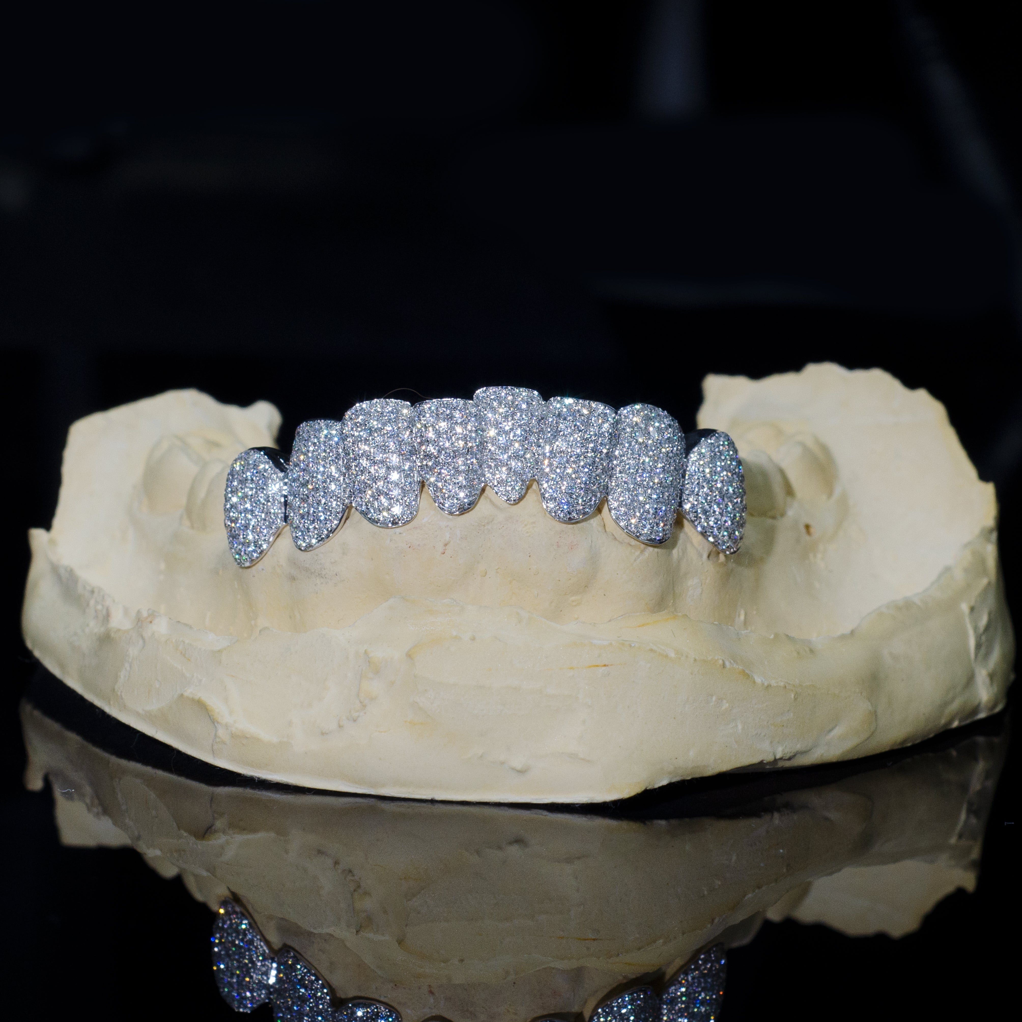 8 on 8 VVS Moissanite Diamond Grillz