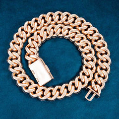 5-Row 20MM Moissanite Cuban Link Chain 14K Gold